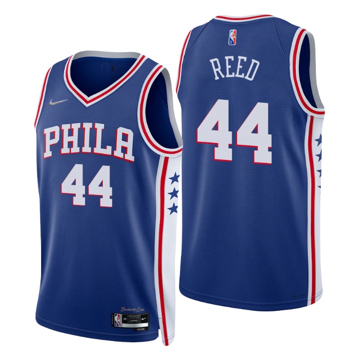 Nike 76ers #44 Paul Reed Royal Men's 2021-22 NBA 75th Anniversary ...