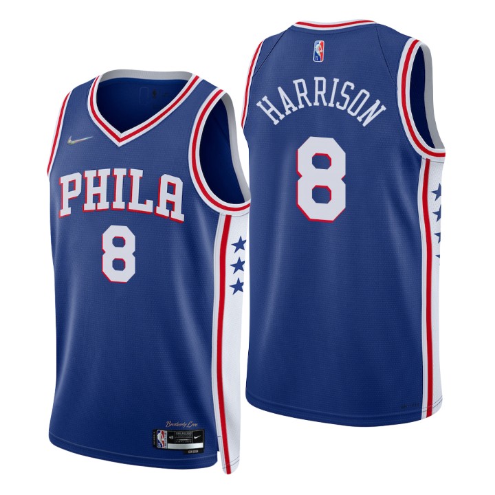 Nike 76ers #8 Shaquille Harrison Royal Men's 2021-22 NBA 75th ...