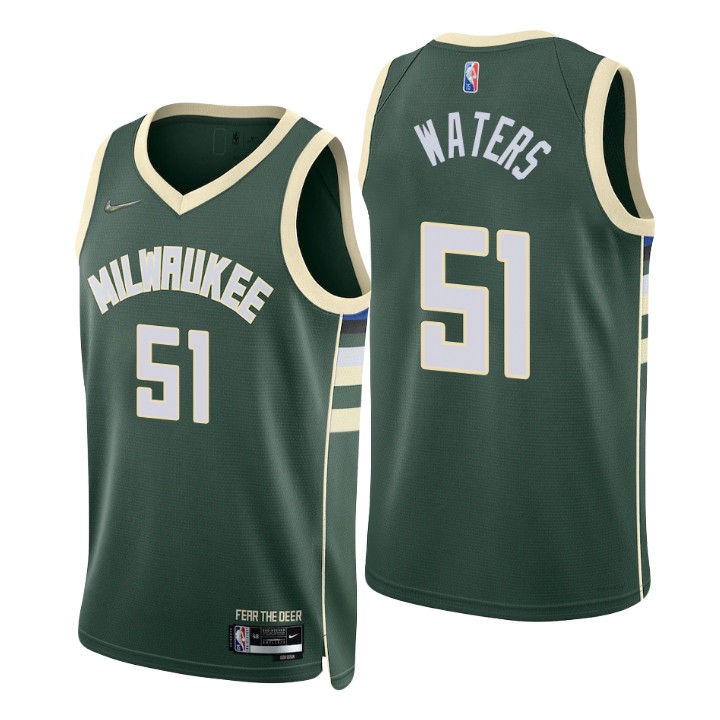 Nike Bucks #51 Tremont Waters Green Men's 2021-22 NBA 75th Anniversary ...