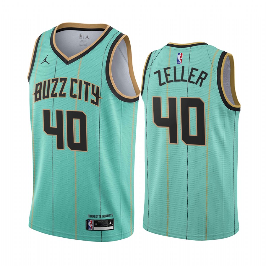 Nike Hornets #40 Cody Zeller Mint Green NBA Swingman 2020-21 City ...