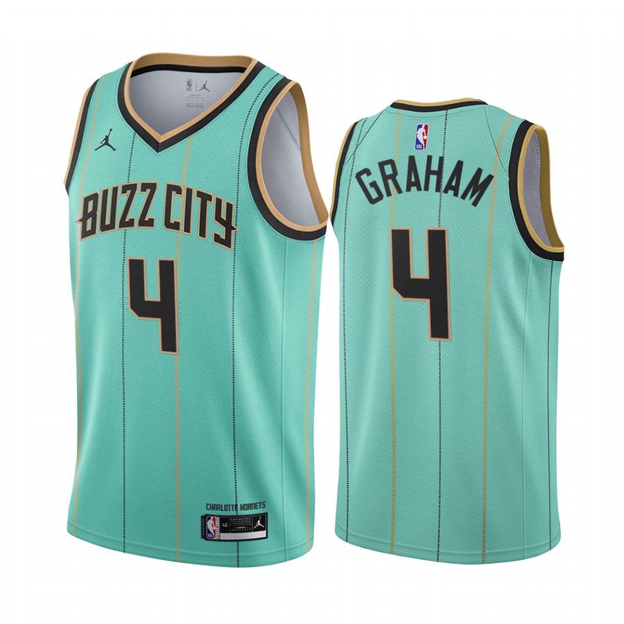 Nike Hornets #4 Devonte'Graham Mint Green NBA Swingman 2020-21 City ...