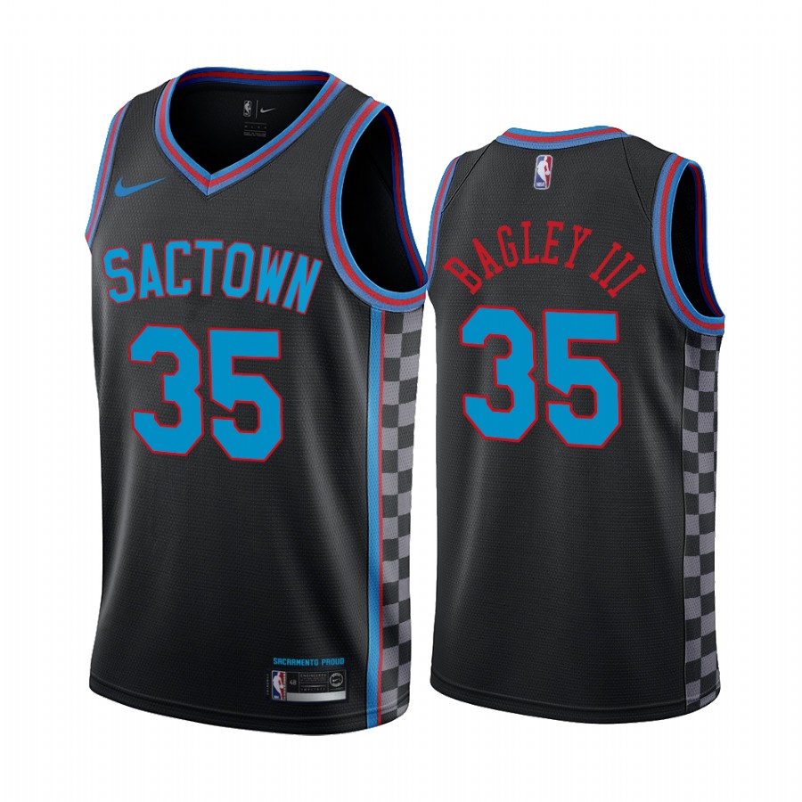 Nike Kings #35 Marvin Bagley III Black NBA Swingman 2020-21 City ...