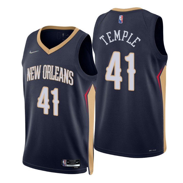 Nike Pelicans #41 Garrett Temple Navy Men's 2021-22 NBA 75th ...