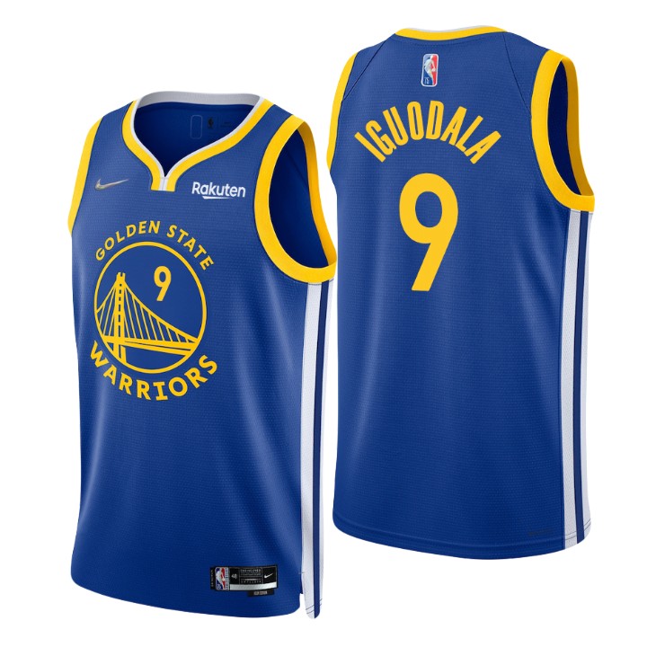 Nike Warriors #9 Andre Iguodala Royal Men's 2021-22 NBA 75th ...