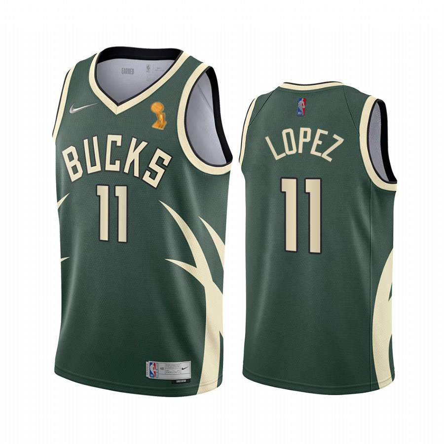 Nike Bucks #11 Brook Lopez Women's 2022 NBA Finals Champions Swingman ...