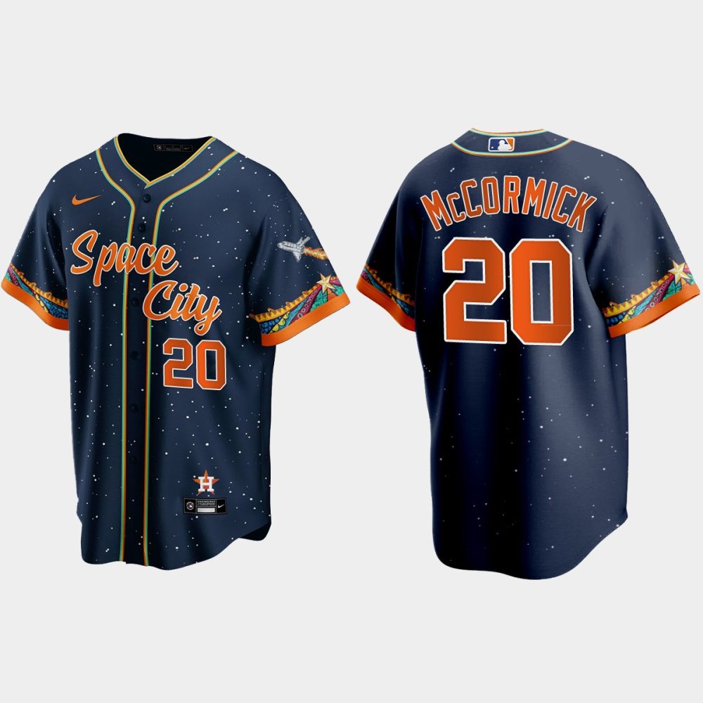 Houston Astros #20 Chas Mccormick Navy Men's Nike 2022 City Connect ...