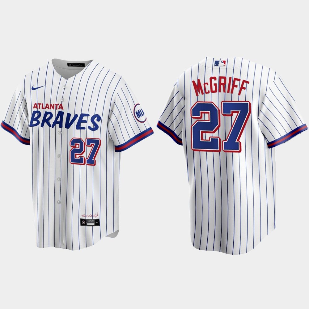 Atlanta Braves 27 Fred Mcgriff White Men's Nike 2022 City Connect